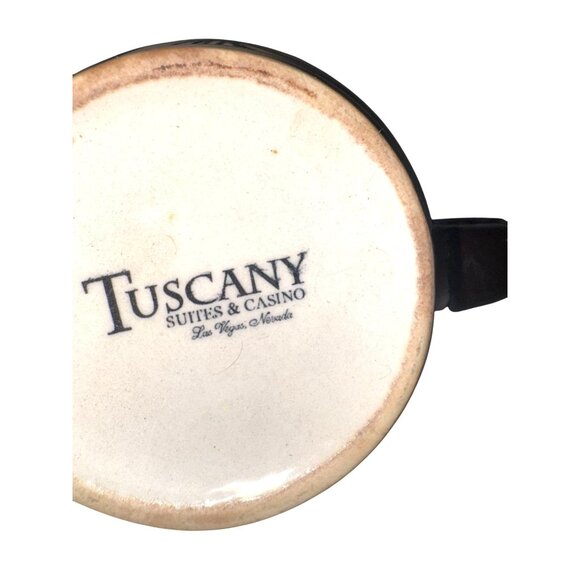 Hand-Painted Ceramic Mug Tuscany Suites & Casino Las Vegas Design 4" Tall - Picture 3 of 5